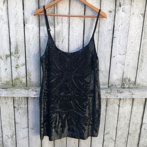 All saints hand embellished sequin dress